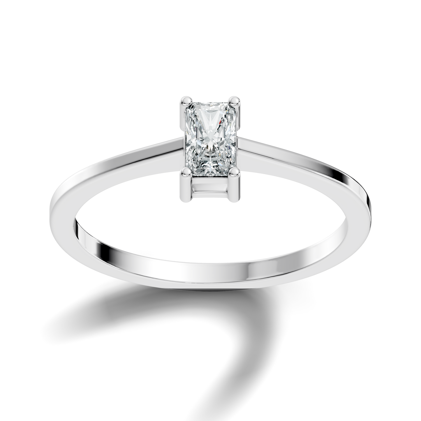 Radiant Cut Top Grade Lab Grown Diamond Solitaire Dainty Prong Set Vintage Cluster Engagement Ring For Her - HIGHCARAT DIAMONDS