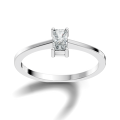 Radiant Cut Top Grade Lab Grown Diamond Solitaire Dainty Prong Set Vintage Cluster Engagement Ring For Her - HIGHCARAT DIAMONDS