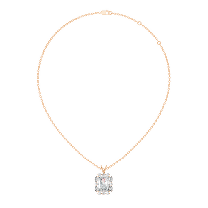 Vintage Radiant Cut Labgrown Diamond Pendant Elegant 5.11 Ct White Gold Jewelry Gift - HIGHCARAT DIAMONDS