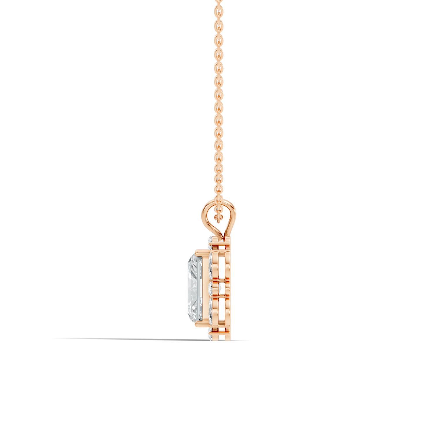 Vintage Radiant Cut Labgrown Diamond Pendant Elegant 5.11 Ct White Gold Jewelry Gift - HIGHCARAT DIAMONDS