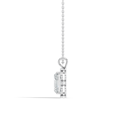 Vintage Radiant Cut Labgrown Diamond Pendant Elegant 5.11 Ct White Gold Jewelry Gift - HIGHCARAT DIAMONDS