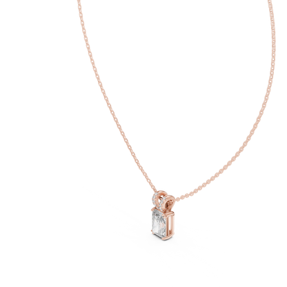 Round & Radiant Cut Lab Grown Vintage Style Diamond Pendant For Bridal - HIGHCARAT DIAMONDS