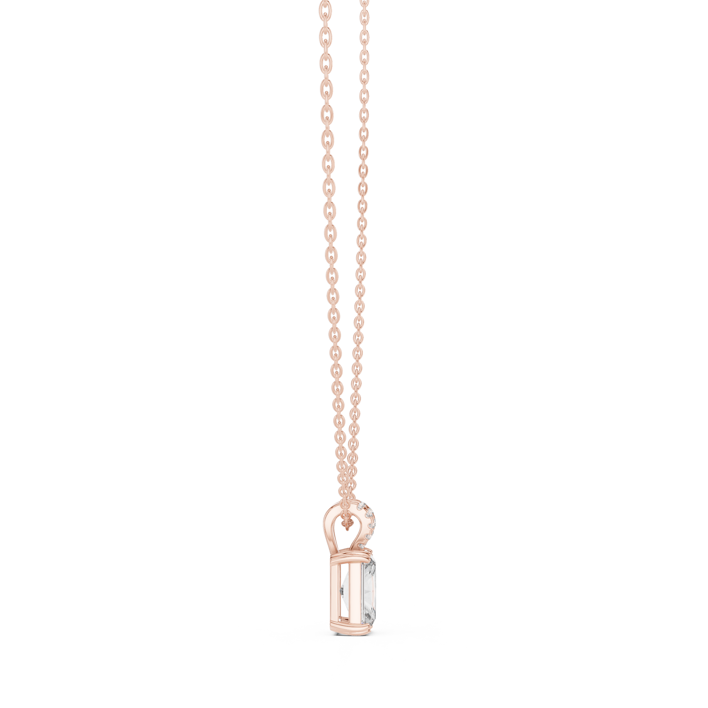 Round & Radiant Cut Lab Grown Vintage Style Diamond Pendant For Bridal - HIGHCARAT DIAMONDS