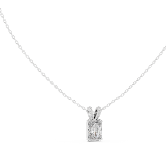 Round & Radiant Cut Lab Grown Vintage Style Diamond Pendant For Bridal - HIGHCARAT DIAMONDS