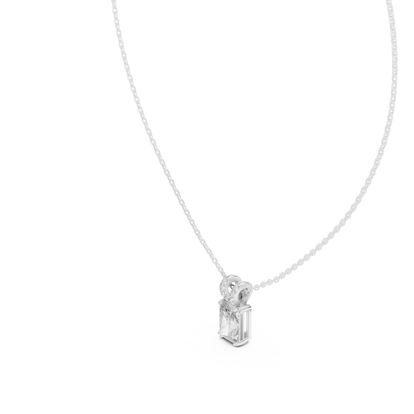 Round & Radiant Cut Lab Grown Vintage Style Diamond Pendant For Bridal - HIGHCARAT DIAMONDS