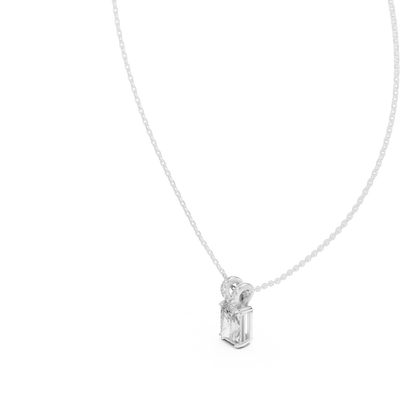Round & Radiant Cut Lab Grown Vintage Style Diamond Pendant For Bridal - HIGHCARAT DIAMONDS