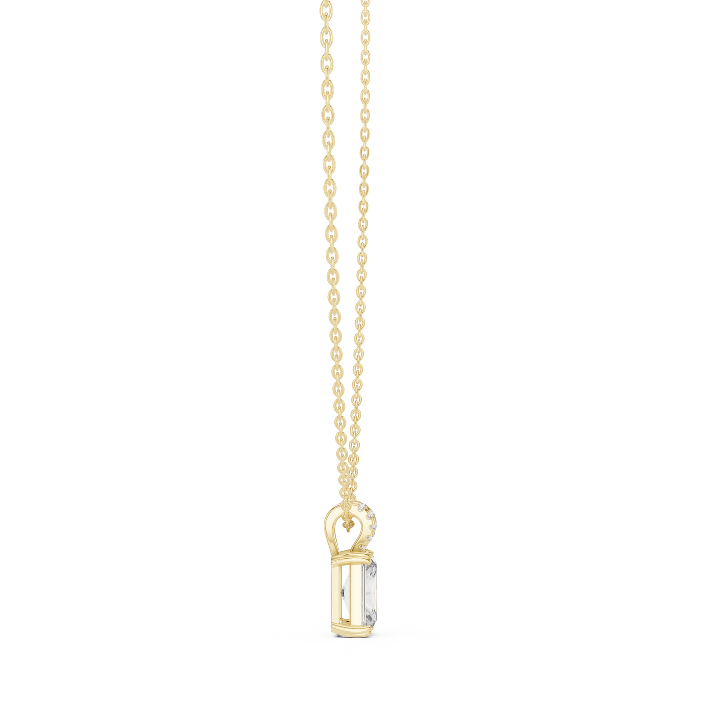 Round & Radiant Cut Lab Grown Vintage Style Diamond Pendant For Bridal - HIGHCARAT DIAMONDS