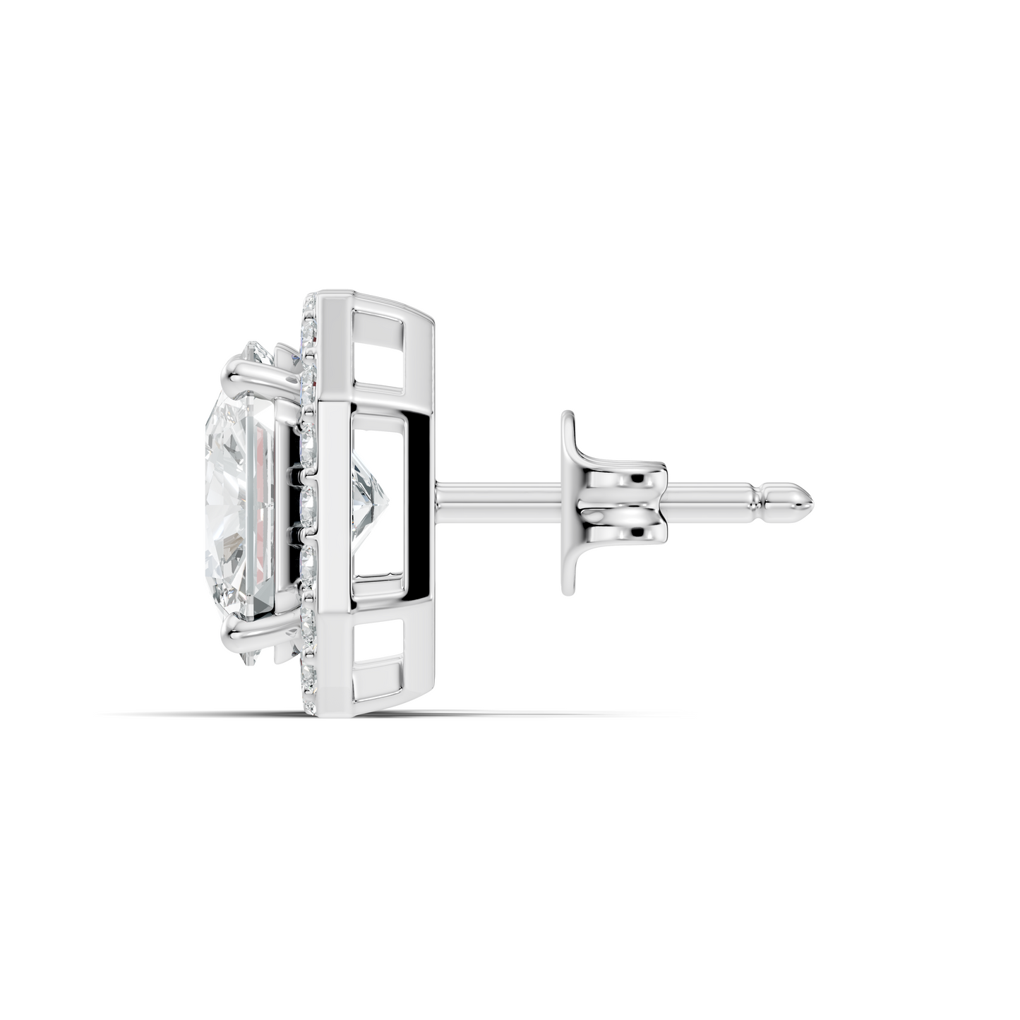 Radiant Square & Round Shape 4.02 Ct  Lab Grown Diamond 14k Solid Gold Stunning New Classic Studs Diamond Earrings For Her Gift