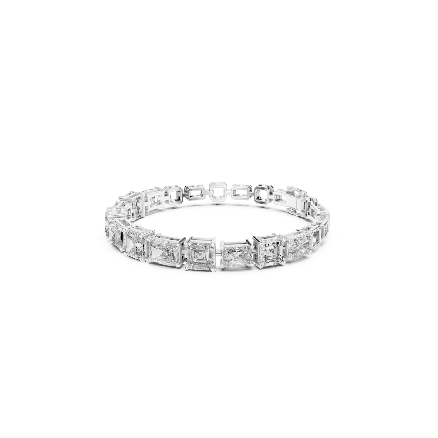 15.04 CT Emerald Or Radiant Cut Lab Grown Diamond Unique Art Deco 14K Solid Gold Bridal Tennis Bracelets - HIGHCARAT DIAMONDS