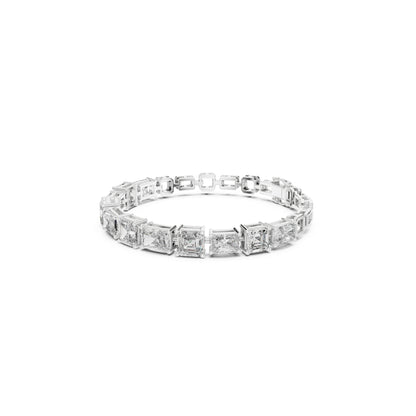 15.04 CT Emerald Or Radiant Cut Lab Grown Diamond Unique Art Deco 14K Solid Gold Bridal Tennis Bracelets - HIGHCARAT DIAMONDS