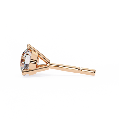 Vintage 2.57CTRound Cut Diamond 3 Prong Set Delicate Elegance Dainty Cluster Stud Earring For Her