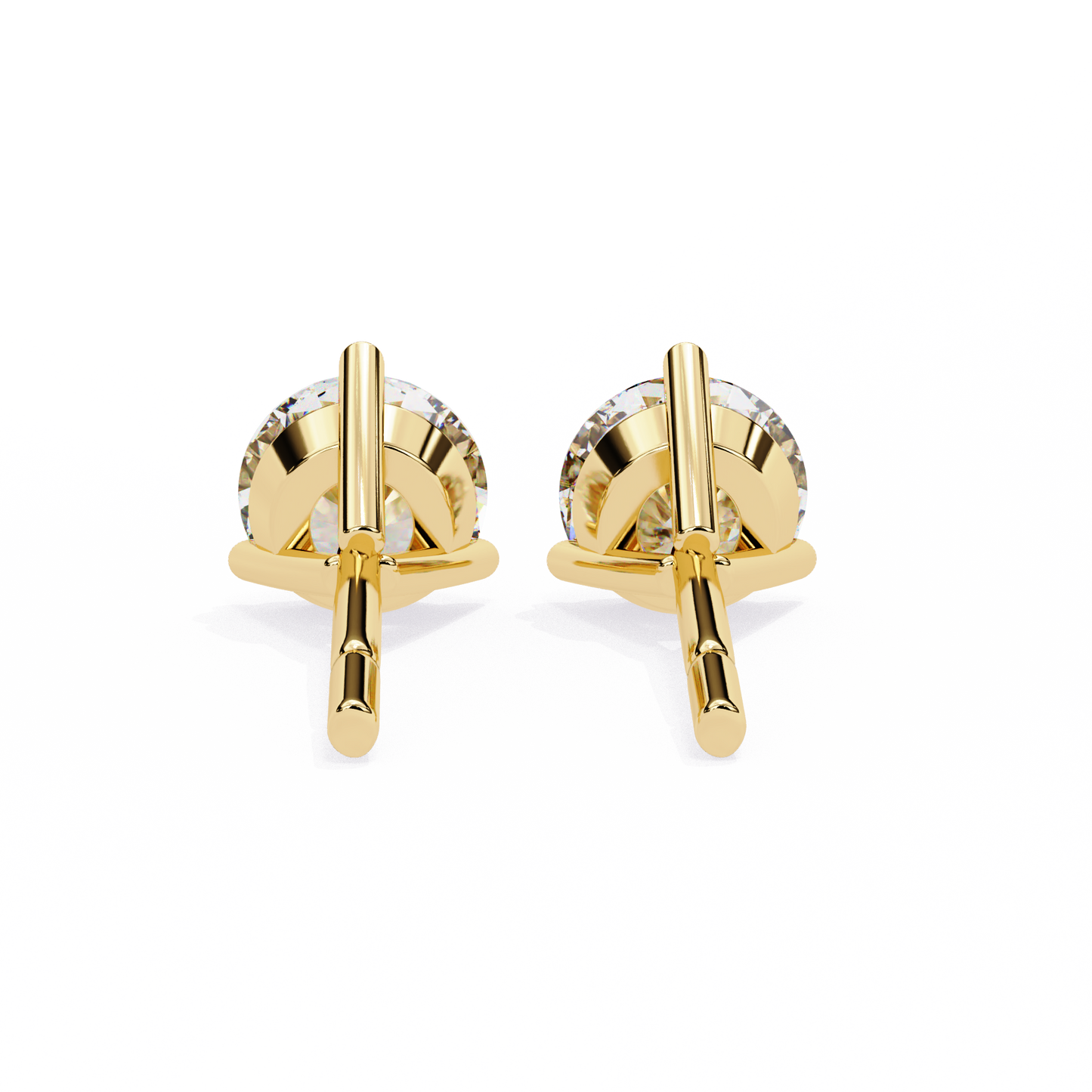 Vintage 2.57CTRound Cut Diamond 3 Prong Set Delicate Elegance Dainty Cluster Stud Earring For Her