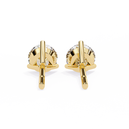 Vintage 2.57CTRound Cut Diamond 3 Prong Set Delicate Elegance Dainty Cluster Stud Earring For Her