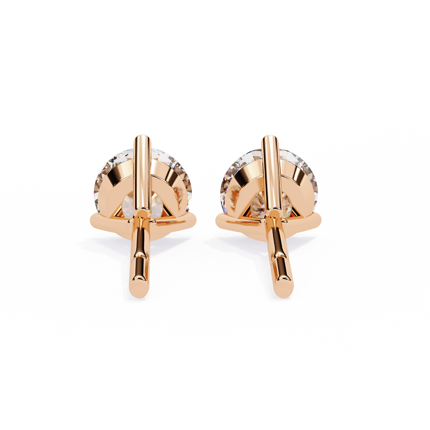 Vintage 2.57CTRound Cut Diamond 3 Prong Set Delicate Elegance Dainty Cluster Stud Earring For Her