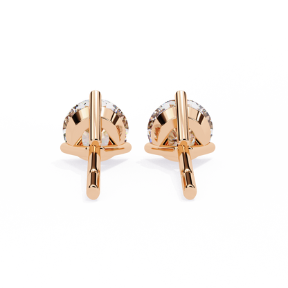 Vintage 2.57CTRound Cut Diamond 3 Prong Set Delicate Elegance Dainty Cluster Stud Earring For Her