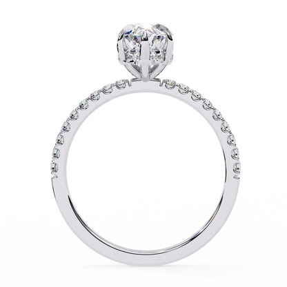 Elegant Marquise Cut 1.72 Ct Lab Grown Diamond Ring for Women with Side Small Loose Diamonds  Perfect for Daily Wear