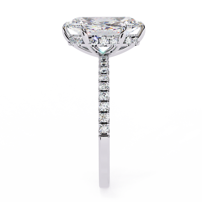 Elegant Marquise Cut 1.72 Ct Lab Grown Diamond Ring for Women with Side Small Loose Diamonds  Perfect for Daily Wear