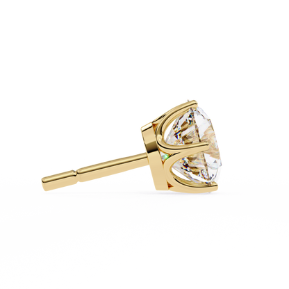 2.57Ct Round Cut Diamond 6 Prong Set 14k Solid White Gold Statement Dainty Prefect Stud Earring Gift For Women's