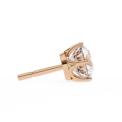 2.57Ct Round Cut Diamond 6 Prong Set 14k Solid White Gold Statement Dainty Prefect Stud Earring Gift For Women's