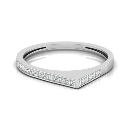 Rose Gold Lightweight Round Diamond Band Ring Party Wear Affordable Luxury For Women's