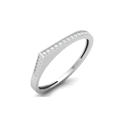 Rose Gold Lightweight Round Diamond Band Ring Party Wear Affordable Luxury For Women's - HIGHCARAT DIAMONDS