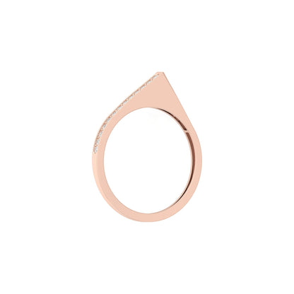 Rose Gold Lightweight Round Diamond Band Ring Party Wear Affordable Luxury For Women's - HIGHCARAT DIAMONDS