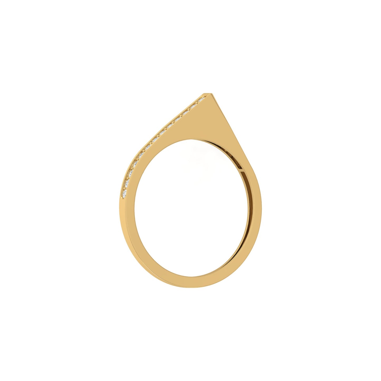 Rose Gold Lightweight Round Diamond Band Ring Party Wear Affordable Luxury For Women's - HIGHCARAT DIAMONDS