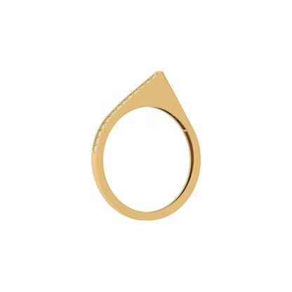 Rose Gold Lightweight Round Diamond Band Ring Party Wear Affordable Luxury For Women's - HIGHCARAT DIAMONDS