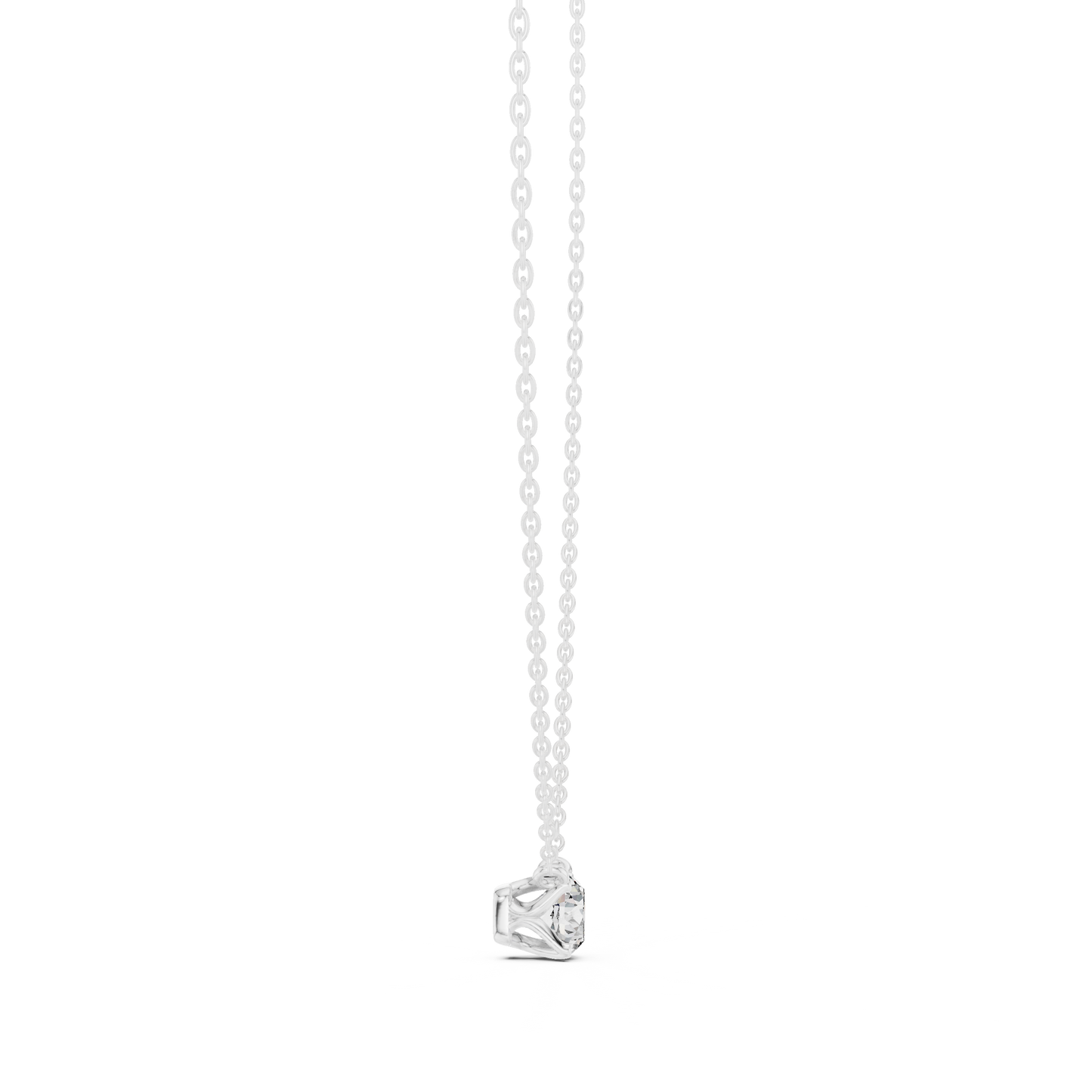 Colorless sparkling Round Diamond Solitaire Pendant Necklace Gift For Her - HIGHCARAT DIAMONDS
