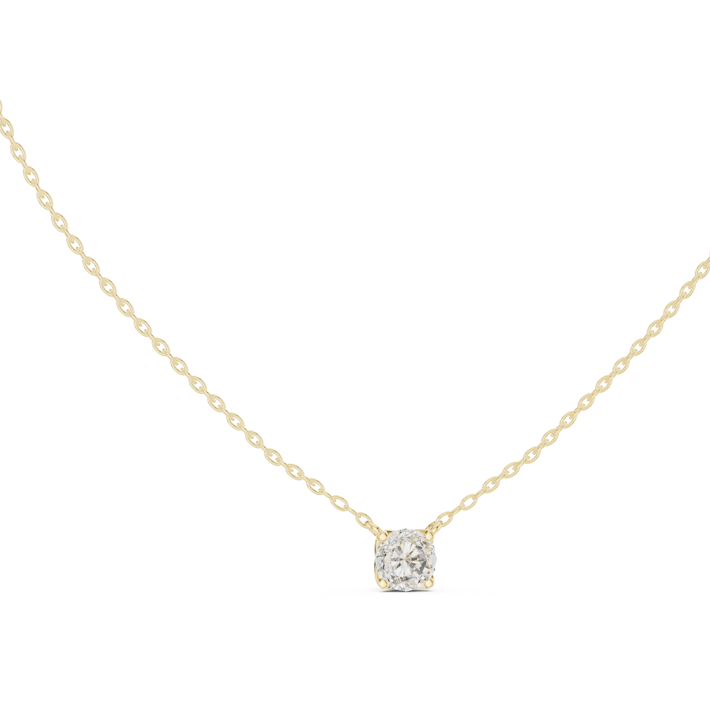 Colorless sparkling Round Diamond Solitaire Pendant Necklace Gift For Her - HIGHCARAT DIAMONDS