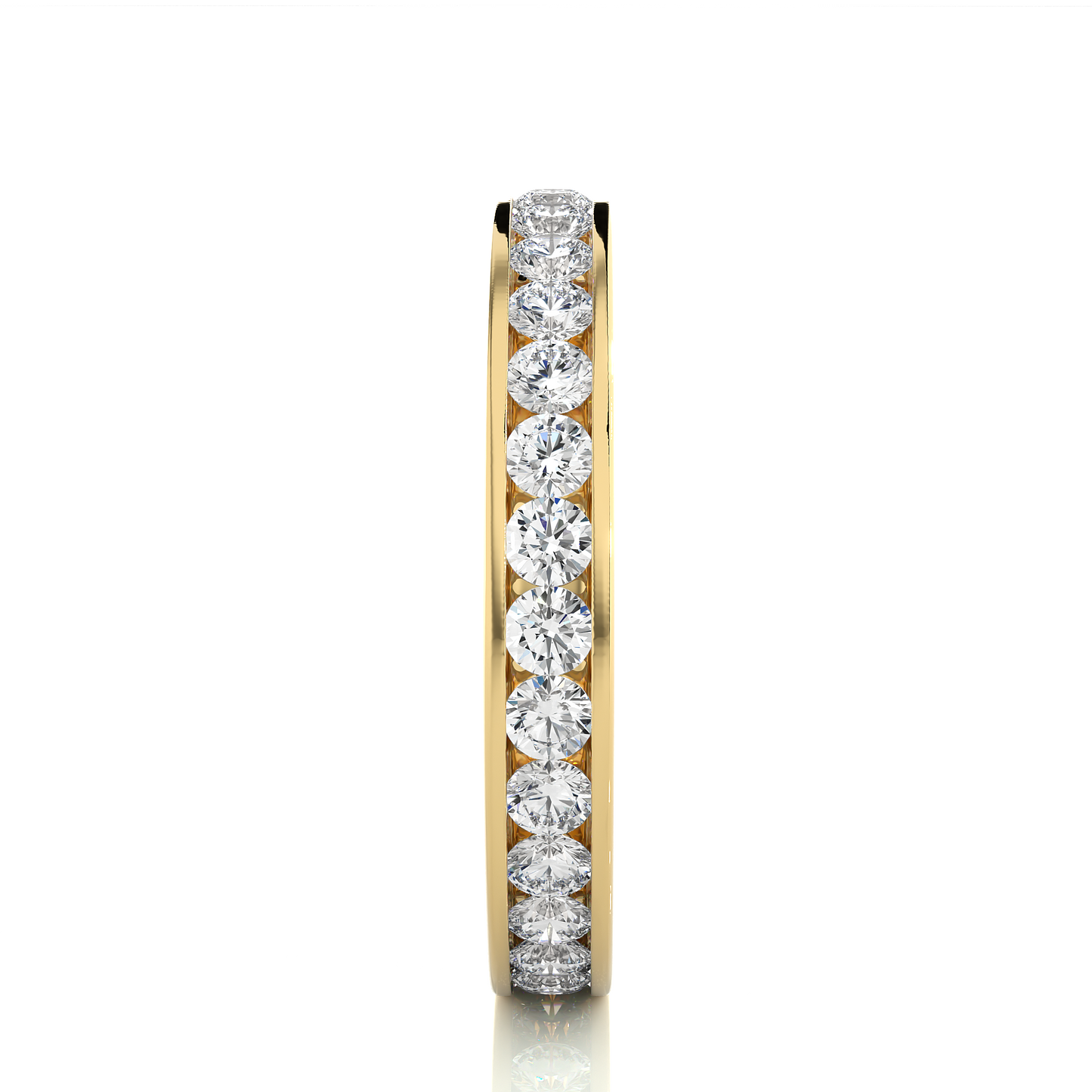 Round 1.20 Ct Lab Grown Diamond Channel Set Full Eternity Band  Stunning and Symbolic Anniversary Jewelry for Her - HIGHCARAT DIAMONDS
