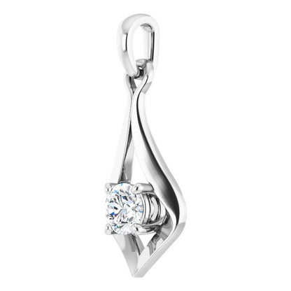 14k-white-1/4-ctw-lab-grown-diamond-pendant