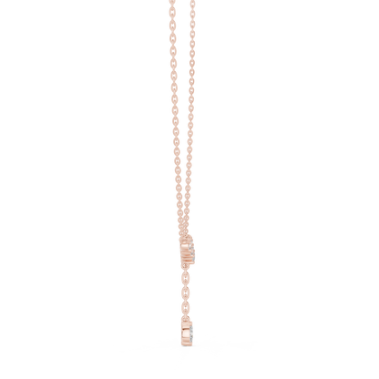 Round & Marquise Six Stone Lab Grown- Natural Full Sparkling Stunning Diamond Pendant For Women - HIGHCARAT DIAMONDS