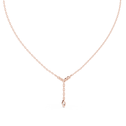 Round & Marquise Six Stone Lab Grown- Natural Full Sparkling Stunning Diamond Pendant For Women - HIGHCARAT DIAMONDS