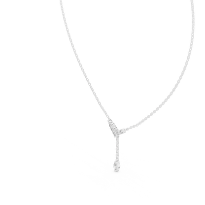 Round & Marquise Six Stone Lab Grown- Natural Full Sparkling Stunning Diamond Pendant For Women - HIGHCARAT DIAMONDS