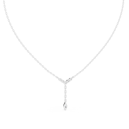 Round & Marquise Six Stone Lab Grown- Natural Full Sparkling Stunning Diamond Pendant For Women - HIGHCARAT DIAMONDS