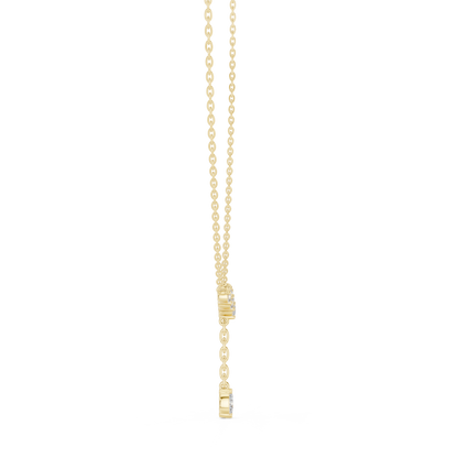 Round & Marquise Six Stone Lab Grown- Natural Full Sparkling Stunning Diamond Pendant For Women - HIGHCARAT DIAMONDS