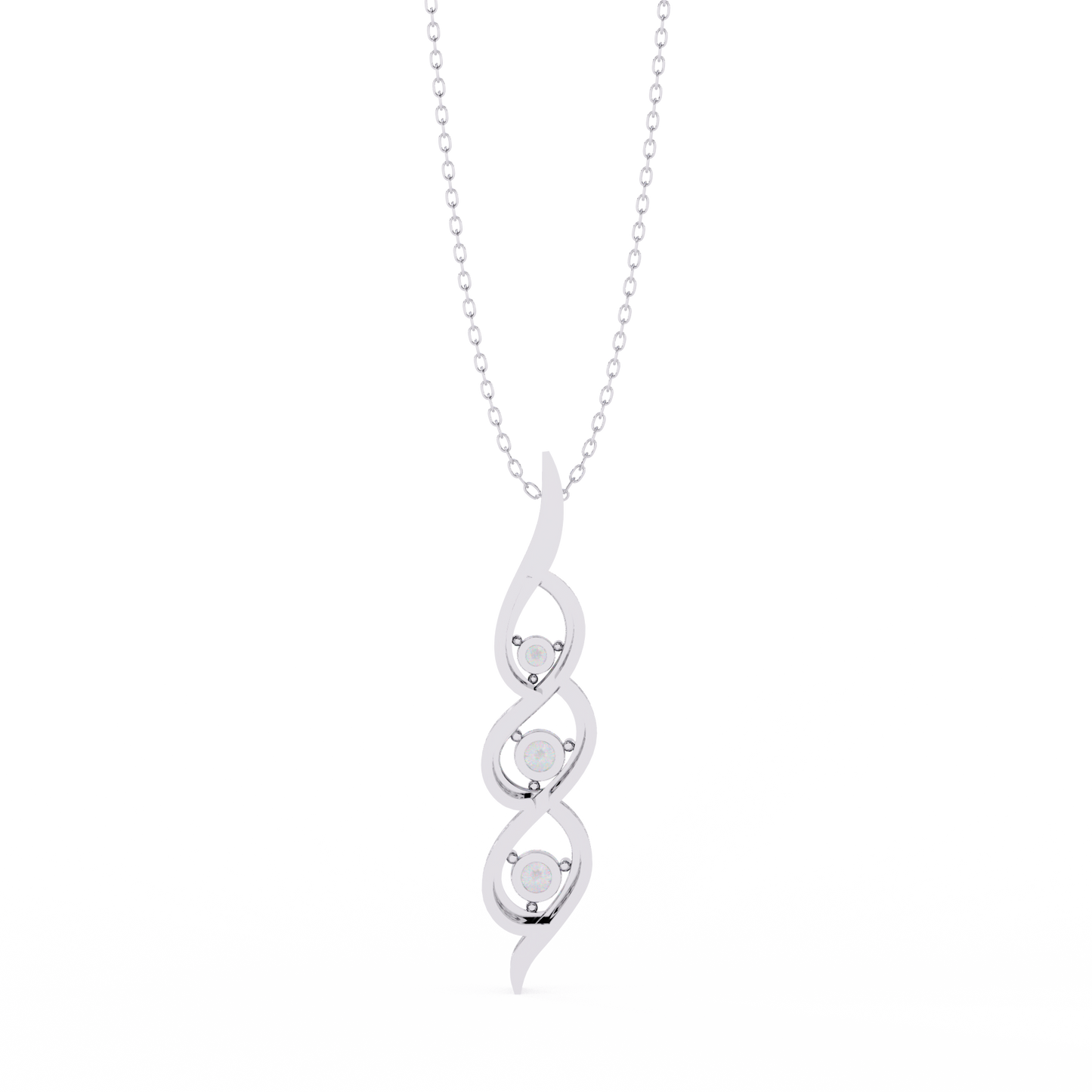 Round Cut Lab Grown - Natural Antique Shapes 14K Solid Rose Gold Delicate Vintage Necklace For bridal - HIGHCARAT DIAMONDS
