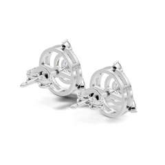 Pear & Round Shape Natural & Lab Grown Diamond 1.16 Ct 14k Solid Gold Classic Diamond Earrings - HIGHCARAT DIAMONDS