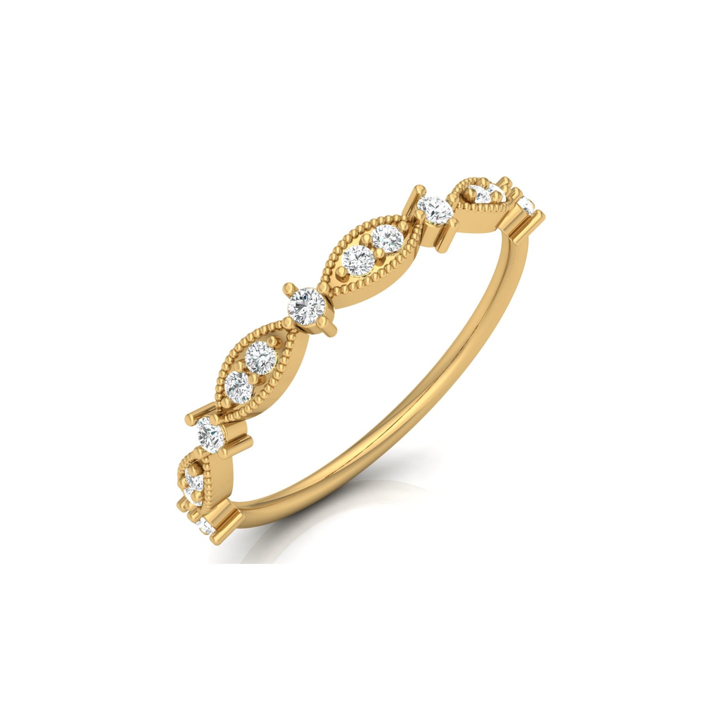 Round Cluster Band Ring for Women's Elegant Vintage-Inspired  Band In Natural And Labgrown Diamonds - HIGHCARAT DIAMONDS