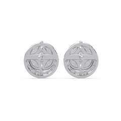 Round Cluster Lab Grown Diamond Stud Halo Earrings - HIGHCARAT DIAMONDS