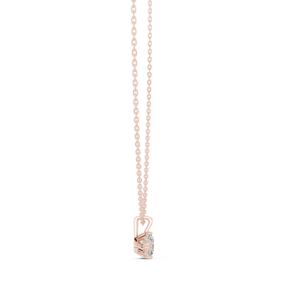 Round Cut 1.00 Ct Labgrown Diamond Pendant Minimalist Solitaire Necklace For Her