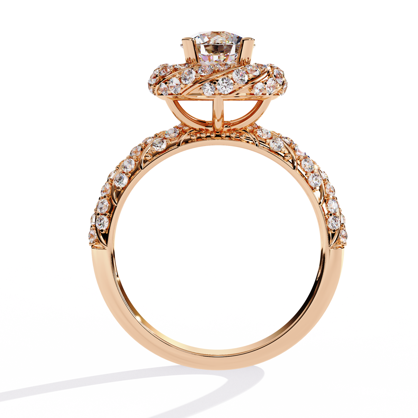Round Cut 1.44Ct Lab Grown Diamond Halo Style Art Deco Elegant Statement Annivrasry Ring Gift For Her - HIGHCARAT DIAMONDS