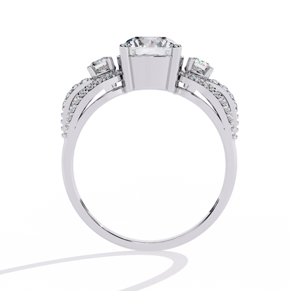 Round Cut 1.64Ct Lab Grown Diamond Elegant Stunning Vintage Stacking Bridesmaid Ring For Her