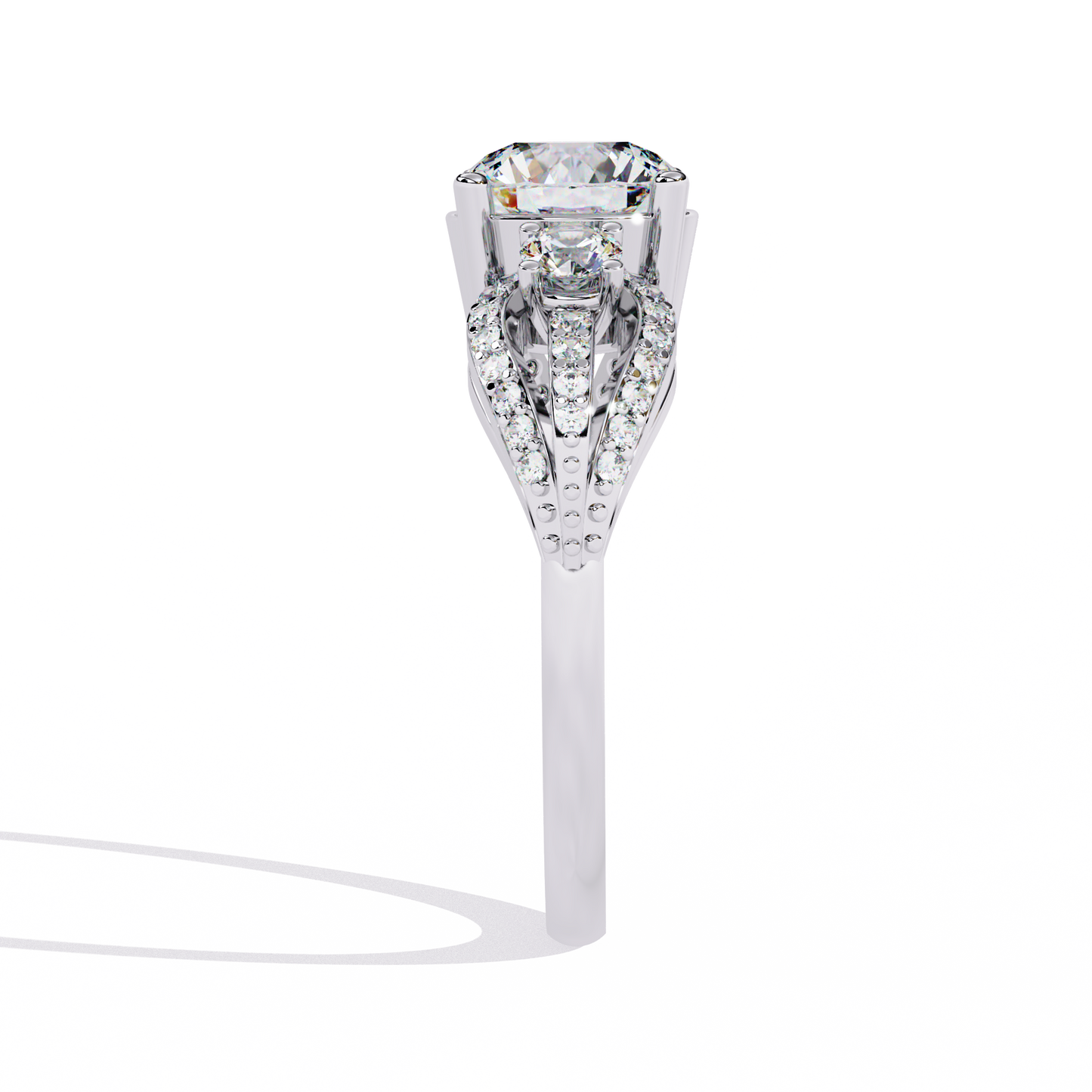 Round Cut 1.64Ct Lab Grown Diamond Elegant Stunning Vintage Stacking Bridesmaid Ring For Her