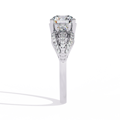 Round Cut 1.64Ct Lab Grown Diamond Elegant Stunning Vintage Stacking Bridesmaid Ring For Her