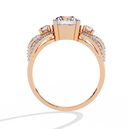 Round Cut 1.64Ct Lab Grown Diamond Elegant Stunning Vintage Stacking Bridesmaid Ring For Her