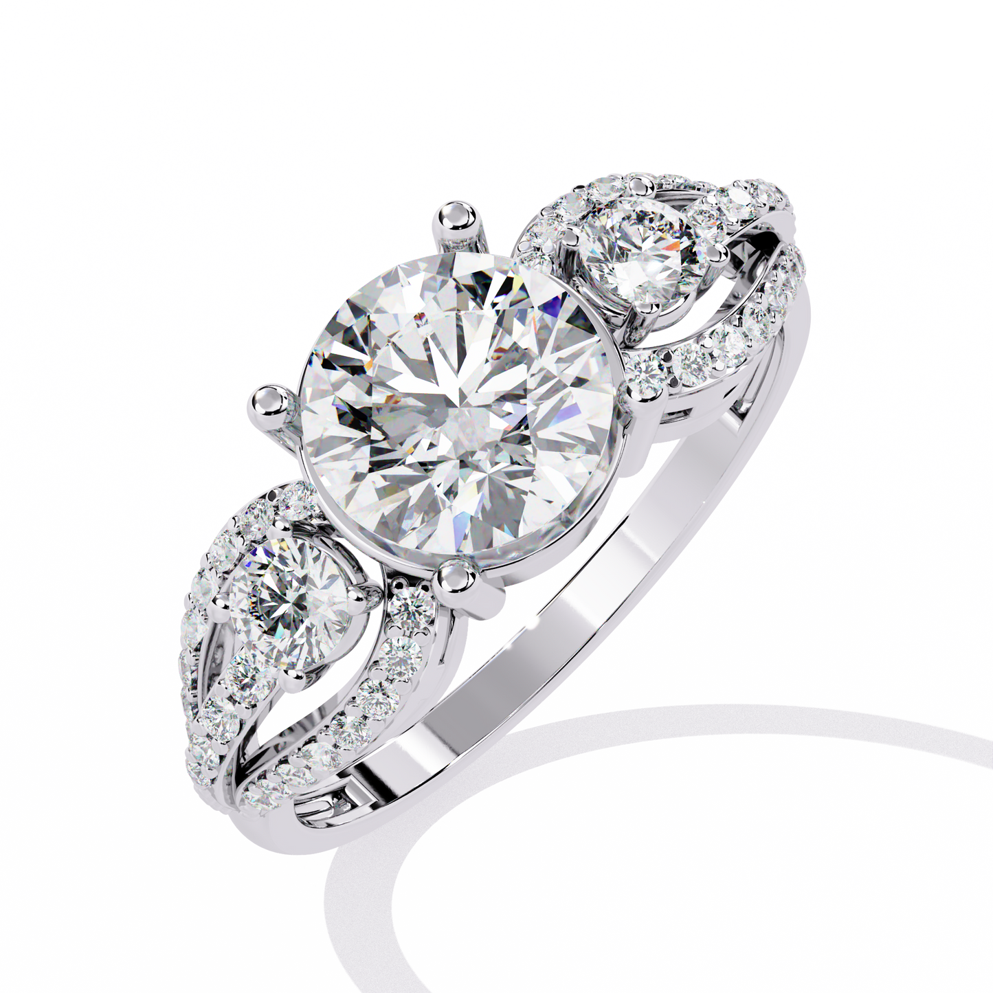 Round Cut 1.64Ct Lab Grown Diamond Elegant Stunning Vintage Stacking Bridesmaid Ring For Her