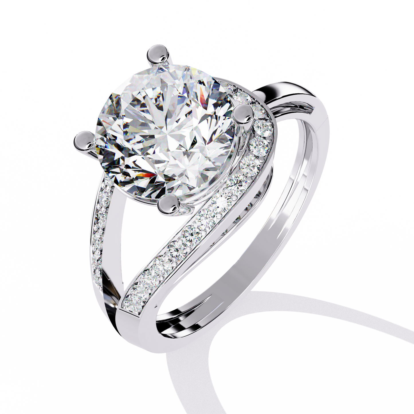 Round Cut 2.96Ct Diamond Cluster Delicate Vintage Sparkling Dainty Engagement Ring Gift For Her - HIGHCARAT DIAMONDS