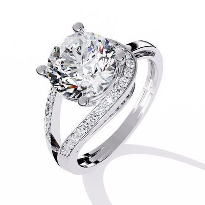 Round Cut 2.96Ct Diamond Cluster Delicate Vintage Sparkling Dainty Engagement Ring Gift For Her - HIGHCARAT DIAMONDS